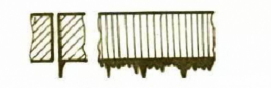 一邊產生長的不規則的毛刺 一邊產生長的不規則的毛刺